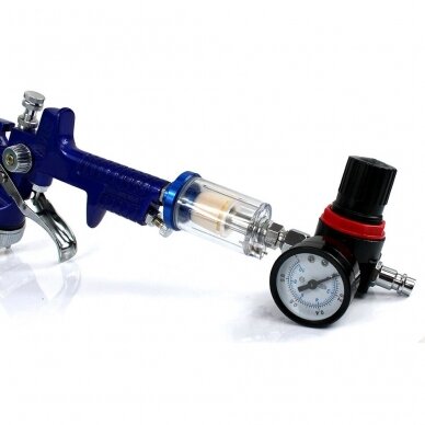 Dažymo pistoletas HVLP 600 cm³ Ø 1.4 mm Ø 1.7 mm, rinkinys 3 in 1 4 Dažymo pistoletas HVLP 600 cm³ Ø 1.4 mm Ø 1.7 mm, rinkinys 3 in 1 4