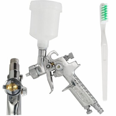 Dažymo pistoletas mini HVLP Ø 0.8 mm / 120 kub. Dažymo pistoletas mini HVLP Ø 0.8 mm / 120 kub.