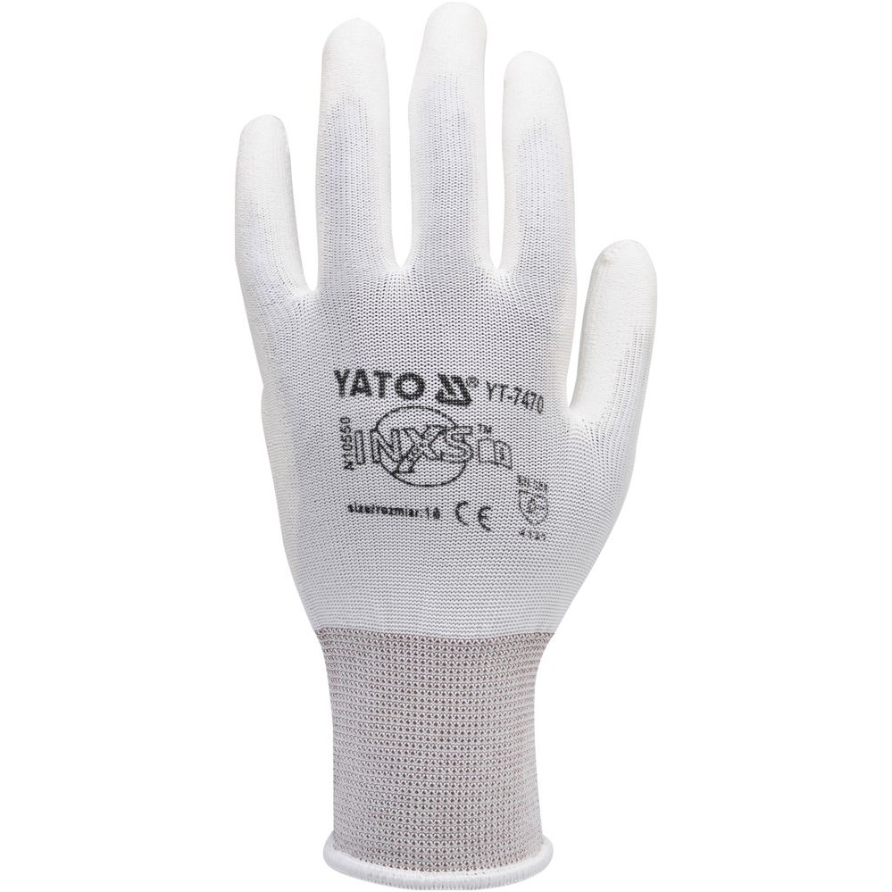 Darbo pirštinės nailonas+PU YATO 1 Darbo pirštinės nailonas+PU YATO 1