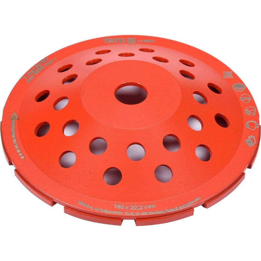 Deimantinis šlifavimo diskas lėkštės tipo M14x180mm YATO 1