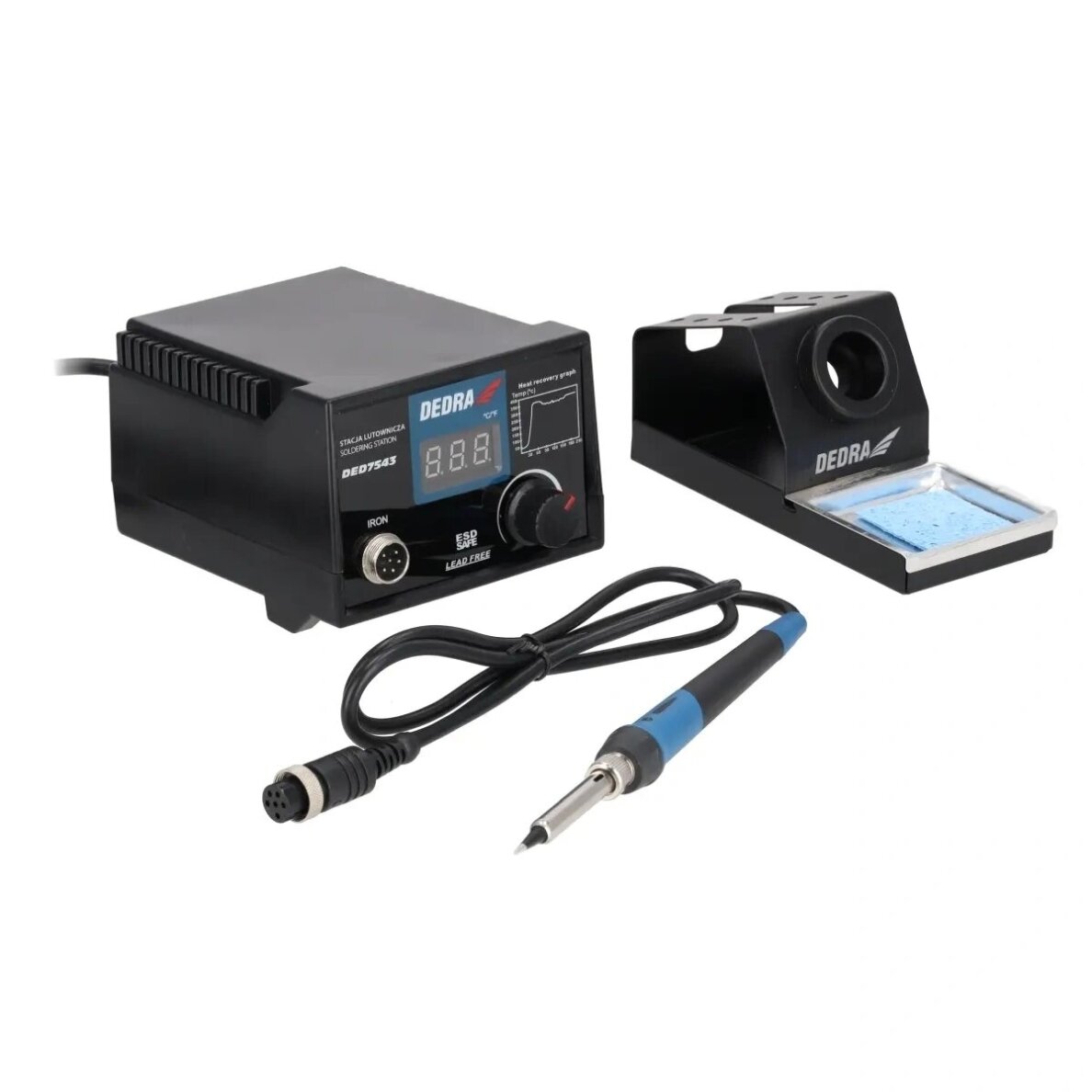 DEDRA DED7543 litavimo stotelė 80W 200–480°C ESD