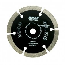 Deimantinis pjovimo diskas betonui 89x10mm DEDRA