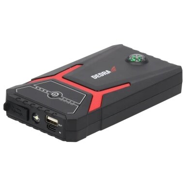 Nešiojamas įkroviklis DEDRA DEPP0800 – Power bank 8000mAh su variklio užvedimo funkcija, LED žibintuvėliu ir Quick Charge