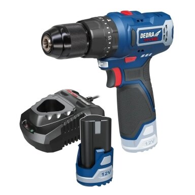 DEDRA MAUS DED7310T06 akumuliatorinis smūginis gręžtuvas–suktuvas 12V DED7331, 32 Nm