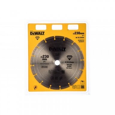 Deimantinis pjovimo diskas 230mm x 22.2mm DeWALT DT3731 Deimantinis pjovimo diskas 230mm x 22.2mm DeWALT DT3731