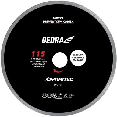 Deimantinis pjovimo diskas 230x22.2 mm HP2106 DEDRA