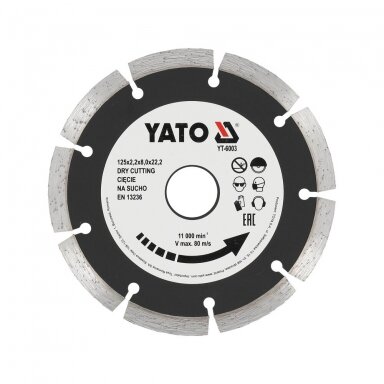 Deimantinis segmentinis pjovimo diskas 125mm YATO YT-6003 Deimantinis segmentinis pjovimo diskas 125mm YATO YT-6003