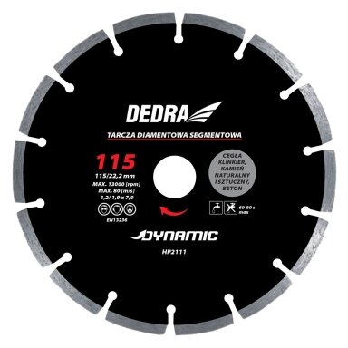 Deimantinis segmentinis pjovimo diskas 230x22.2 mm HP2116 DEDRA