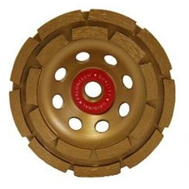 Deimantinis šlifavimo diskas lėkštės tipo dviejų eilių M14x125 mm Deimantinis šlifavimo diskas lėkštės tipo dviejų eilių M14x125 mm