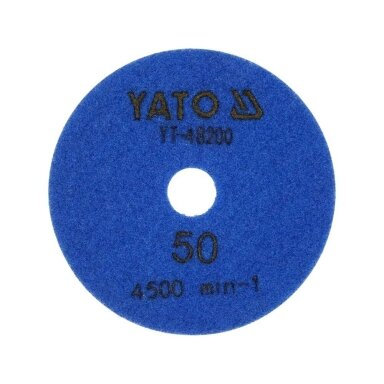Deimantinis šlifavimo poliravimo diskas akmens masei granitui betonui YATO, 100 mm, P50