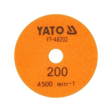 Deimantinis šlifavimo poliravimo diskas akmens masei granitui betonui YATO, 100 mm, P200