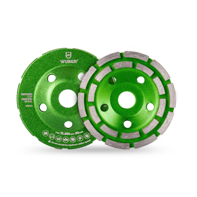 Deimantinis šlifavimo taurinis diskas dviejų eilių 125 mm M14 W17022 WUBER Deimantinis šlifavimo taurinis diskas dviejų eilių 125 mm M14 W17022 WUBER