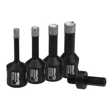 Deimantinių karūnėlių rinkinys 6–12 mm | HEX | DED1592SZ01