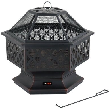 Dekoratyvinis židinys su grotelėmis - grilis 70X60 cm Dekoratyvinis židinys su grotelėmis - grilis 70X60 cm