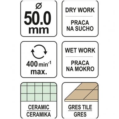 Deimantinė karūna keramikai Ø 50mm 3