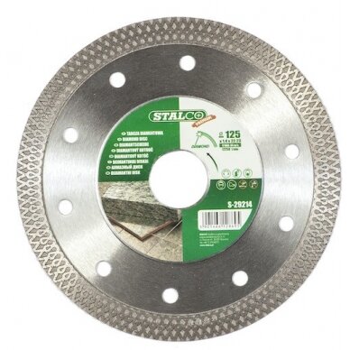 Deimantinis diskas keramikai STALCO 125x1,4mm Deimantinis diskas keramikai STALCO 125x1,4mm