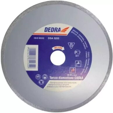 Deimantinis diskas plytelėms, keramikai, marmurui 125mm DEDRA H1132 Deimantinis diskas plytelėms, keramikai, marmurui 125mm DEDRA H1132