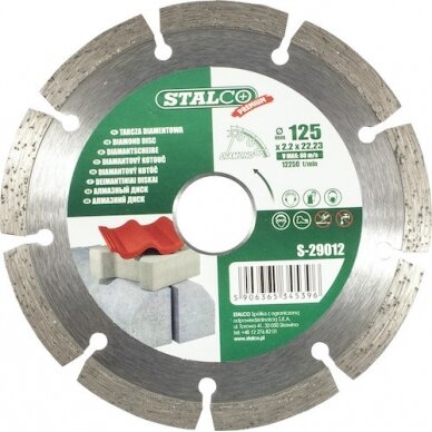 Deimantinis diskas STALCO PREMIUM 125x1,9x22,23mm Deimantinis diskas STALCO PREMIUM 125x1,9x22,23mm