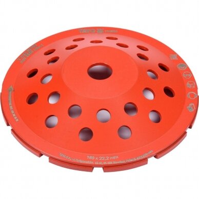 Deimantinis šlifavimo diskas lėkštės tipo M14x180mm YATO 1 Deimantinis šlifavimo diskas lėkštės tipo M14x180mm YATO 1