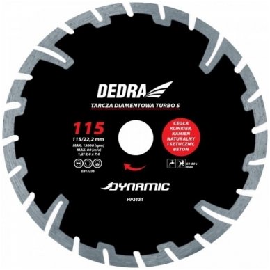 Deimantinis pjovimo diskas Super Dynamic 230x22.2mm DEDRA