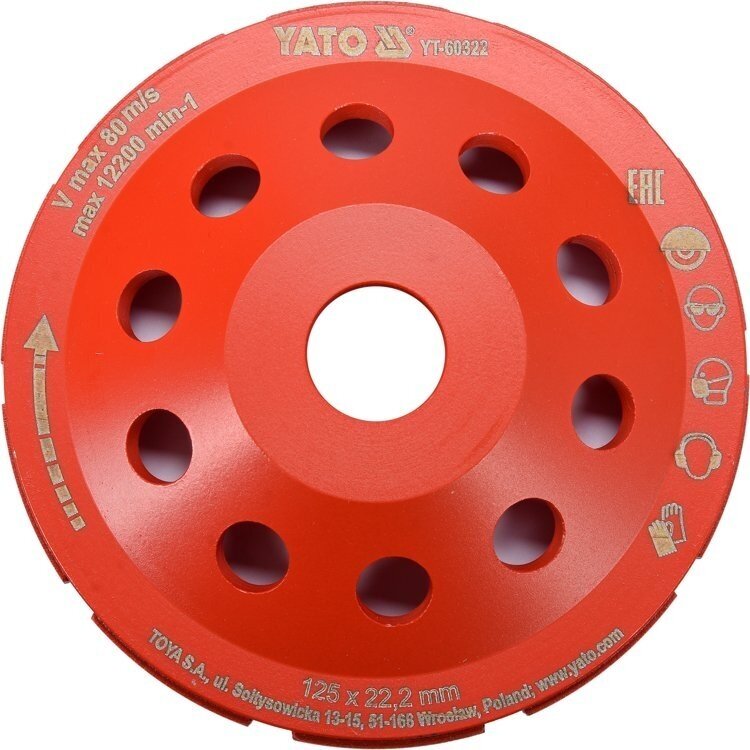 Deimantinis šlifavimo diskas lėkštės tipo M14x125mm YATO 1 Deimantinis šlifavimo diskas lėkštės tipo M14x125mm YATO 1