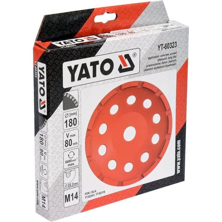 Deimantinis šlifavimo diskas lėkštės tipo M14x180mm YATO 3