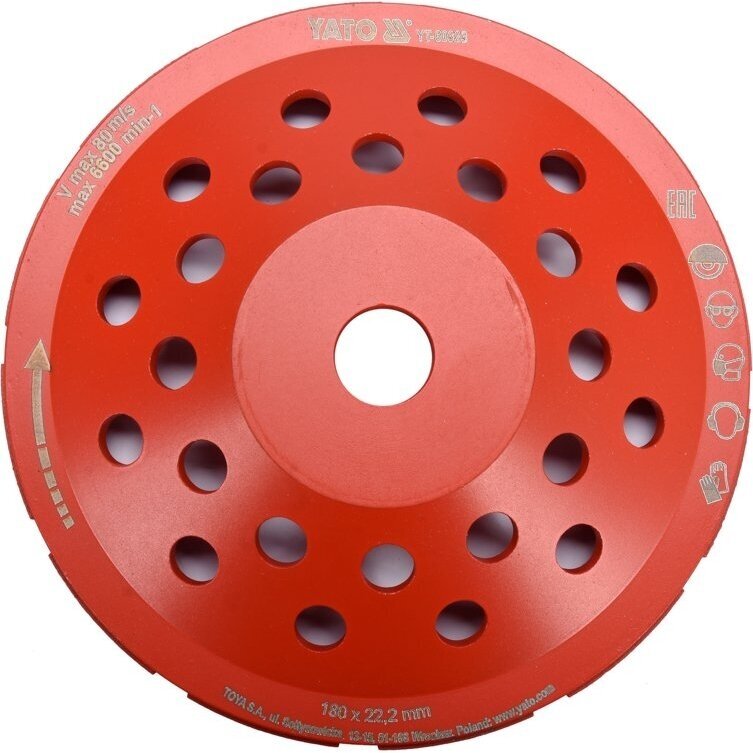 Deimantinis šlifavimo diskas lėkštės tipo M14x180mm YATO 2 Deimantinis šlifavimo diskas lėkštės tipo M14x180mm YATO 2