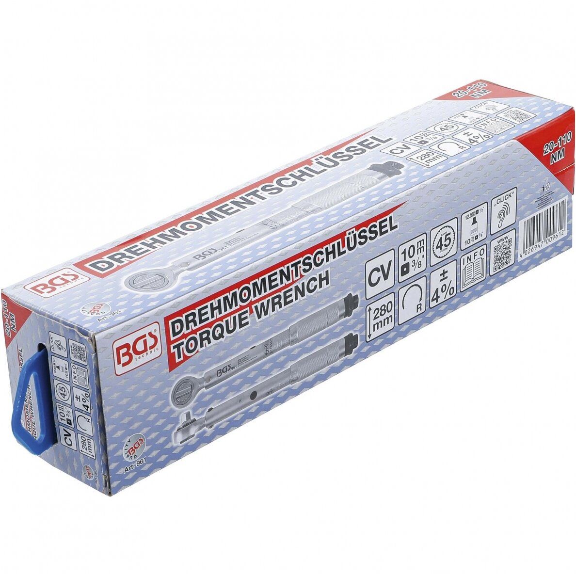 Dinamometrinis raktas 3/8, 20-110Nm 4