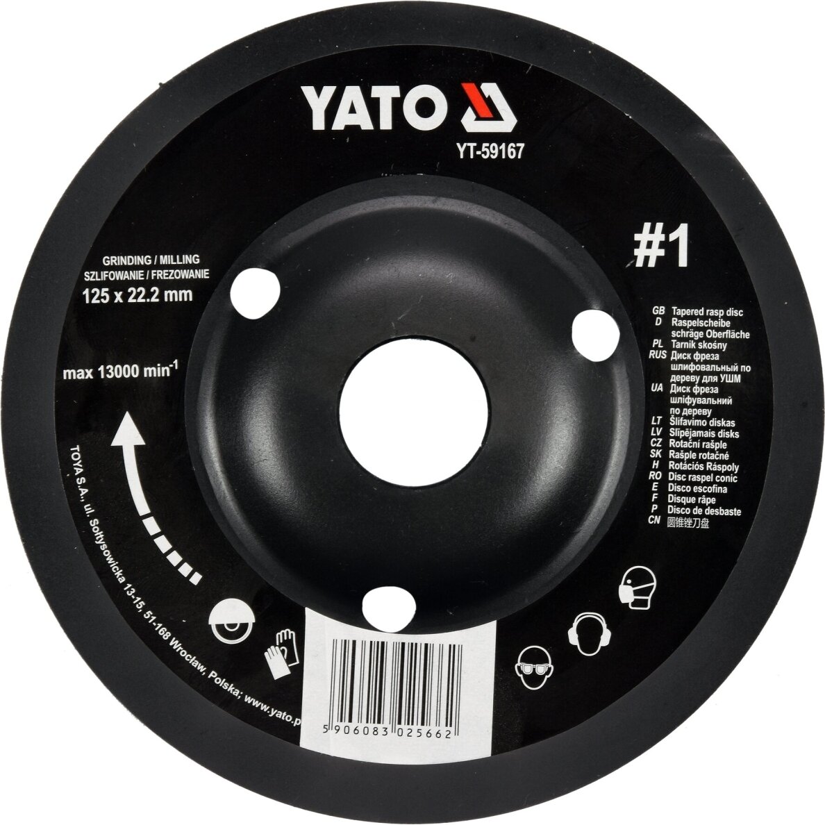 Diskas/freza medžiui | 125 mm YATO Diskas/freza medžiui | 125 mm YATO