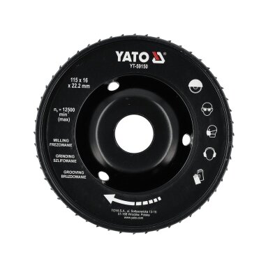 Diskas / freza medžiui | 115 mm / 16 mm YATO Diskas / freza medžiui | 115 mm / 16 mm YATO