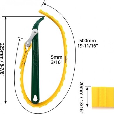 Diržinis tepalo filtro raktas 9" (225 mm) 2