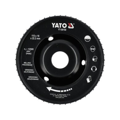 Diskas / freza medžiui | 115 mm / 16 mm YATO 1 Diskas / freza medžiui | 115 mm / 16 mm YATO 1