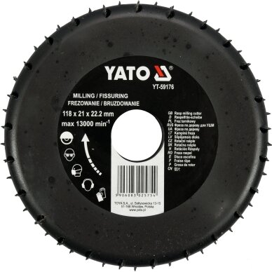 Diskas / freza medžiui | 118 mm / 21 mm YATO Diskas / freza medžiui | 118 mm / 21 mm YATO