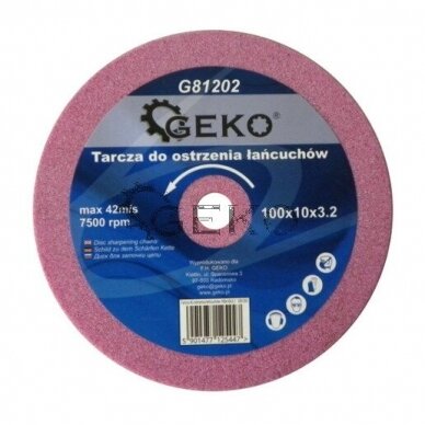 Diskas grandinių galandinimo staklėms 100x10x3.2mm GEKO G81202
