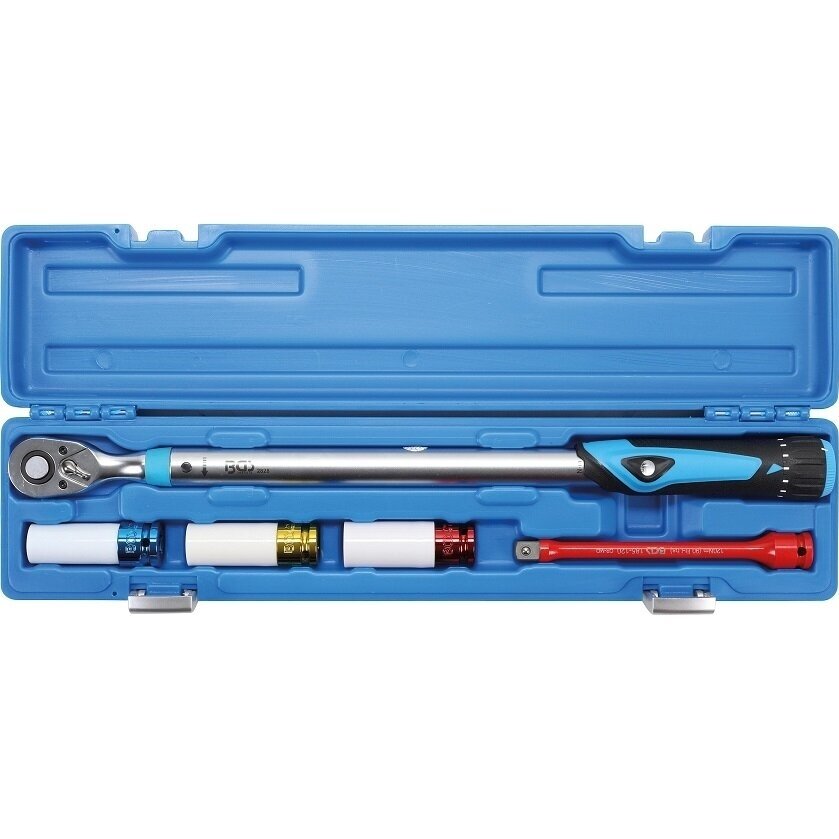 Dinamometrinis raktas su rinkiniu 40-200Nm 1/2" BGS-Technic 2818 Dinamometrinis raktas su rinkiniu 40-200Nm 1/2" BGS-Technic 2818