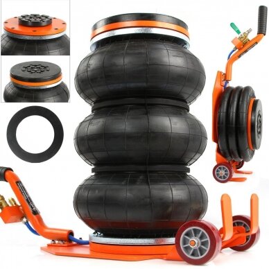 Domkratas pneumatinis 3.5T su 3 oro pagalvėmis BJC B80142 Domkratas pneumatinis 3.5T su 3 oro pagalvėmis BJC B80142