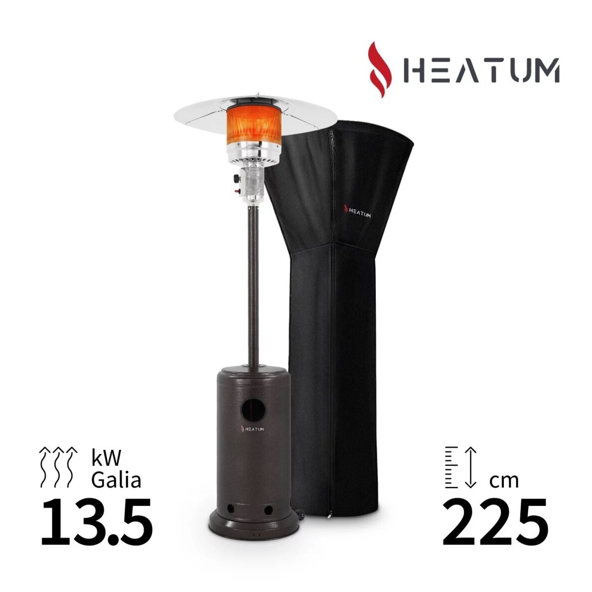 Dujinis lauko šildytuvas Heatum Redem 13,5kW Dujinis lauko šildytuvas Heatum Redem 13,5kW