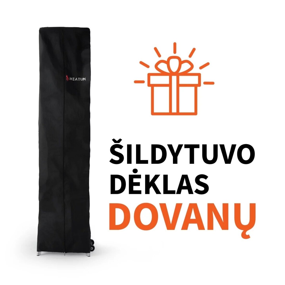 Dujinis šildytuvas 13,5kW Heatum Piramidė Atėnė Juoda 1