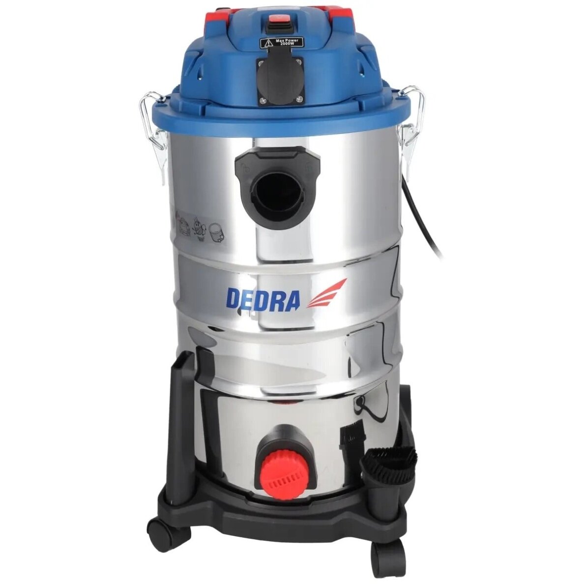 Dulkių siurblys su filtro nukratymu, drėgno ir sauso valymo 1600W, 30L DEDRA DED6615 2
