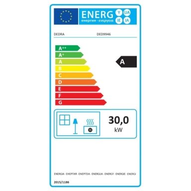 Dujinis šildytuvas 12-30kW su reguliacija DEDRA DED9946
