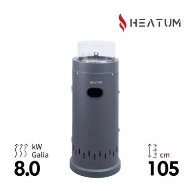 Dujinis lauko šildytuvas Heatum SHORT 8,0kW Dujinis lauko šildytuvas Heatum SHORT 8,0kW