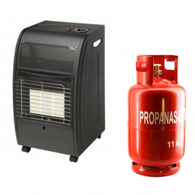 Dujinis šildytuvas 4,2 KW DEDRA + Dujų balionas 11kg (27l) (tuščias) Dujinis šildytuvas 4,2 KW DEDRA + Dujų balionas 11kg (27l) (tuščias)