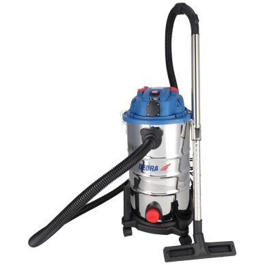 Dulkių siurblys su filtro nukratymu, drėgno ir sauso valymo 1600W, 30L DEDRA DED6615