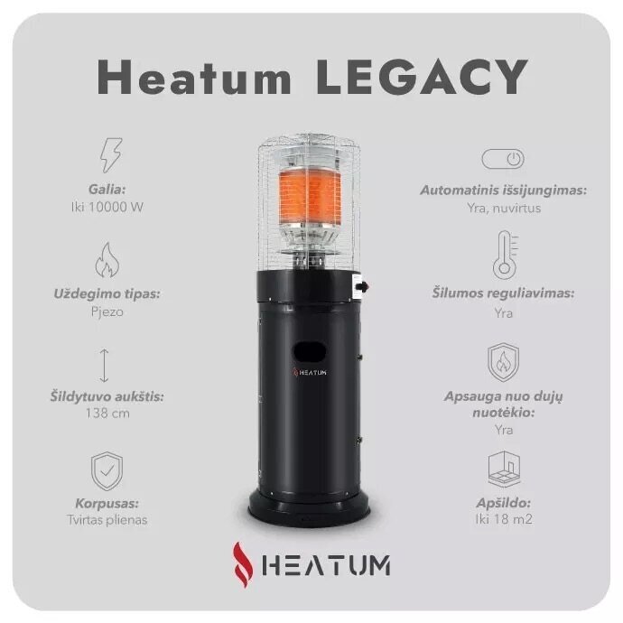 Dujinis lauko šildytuvas 10kW Heatum Legacy 2