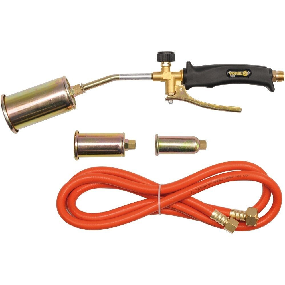 Dujinis degiklis su žarna ir antgaliais 1500-1800°C Vorel Dujinis degiklis su žarna ir antgaliais 1500-1800°C Vorel