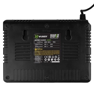 Dvigubas Li-Ion įkrovėjas WUBER 21,5 V | Visoms Share+ System baterijoms 5 Dvigubas Li-Ion įkrovėjas WUBER 21,5 V | Visoms Share+ System baterijoms 5