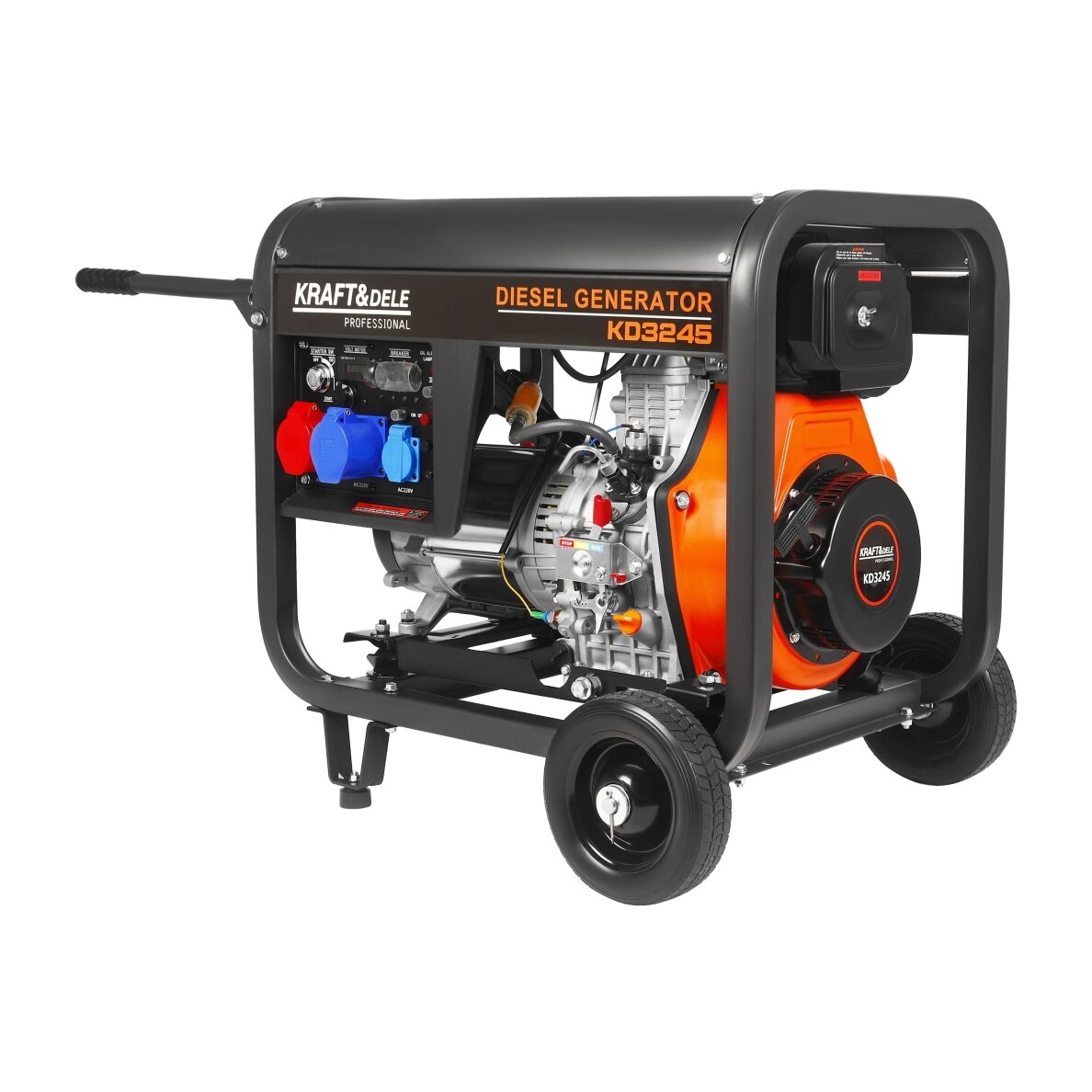 Dyzelinis elektros generatorius su elektriniu starteriu 230/400V 7kW/8kW Kraftdele 4 Dyzelinis elektros generatorius su elektriniu starteriu 230/400V 7kW/8kW Kraftdele 4