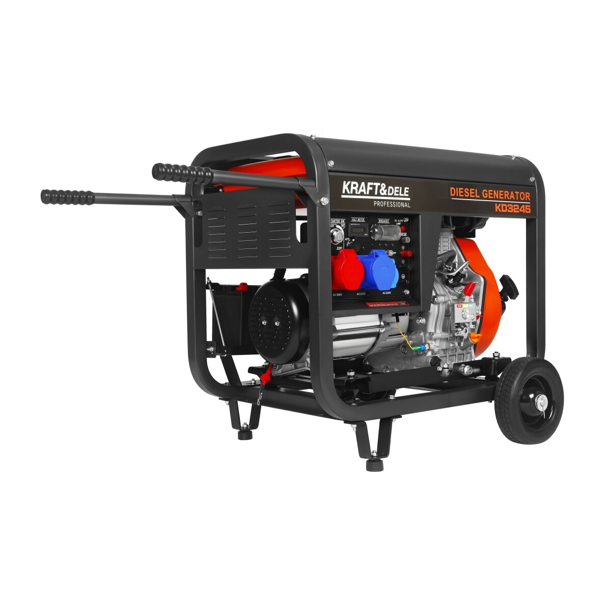 Dyzelinis elektros generatorius su elektriniu starteriu 230/400V 7kW/8kW Kraftdele 3 Dyzelinis elektros generatorius su elektriniu starteriu 230/400V 7kW/8kW Kraftdele 3