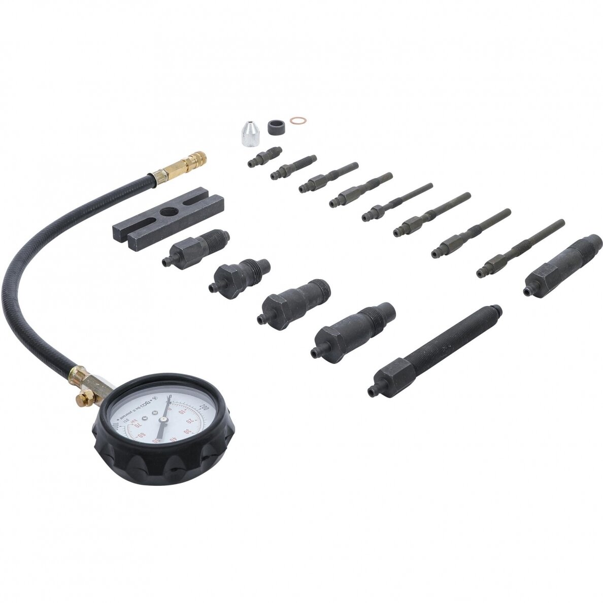 Dyzelinis kompresijos matuoklis su adapteriais 5 Dyzelinis kompresijos matuoklis su adapteriais 5
