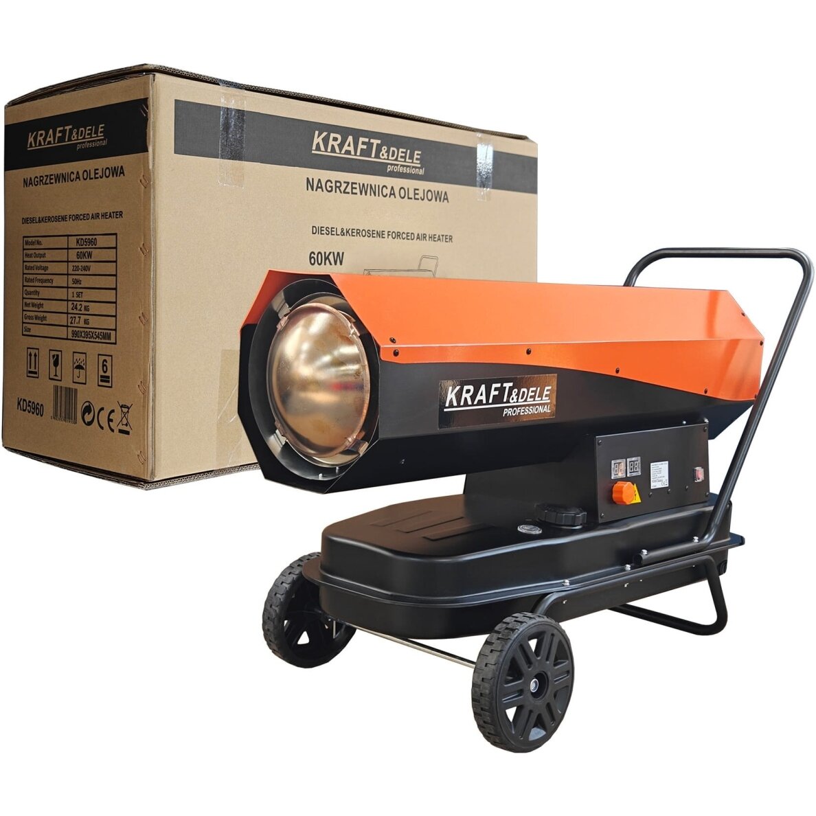 Dyzelinis šildytuvas 60 kW KRAFT&DELE KD5960 9 Dyzelinis šildytuvas 60 kW KRAFT&DELE KD5960 9
